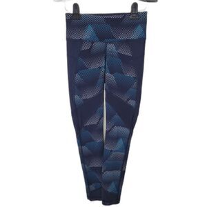 Athleta Kinetic Stealth Geometric Mesh Cropped Leggings